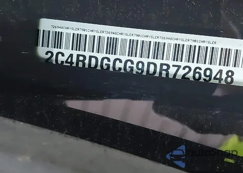 2013 Dodge Grand Caravan Sxt из США, поврежденный, VIN 2C4RDGCG9DR726948